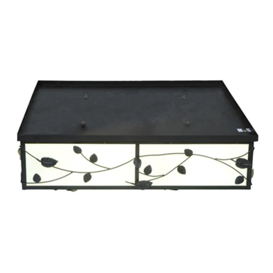 Meyda Tiffany Ivy 8 Light 51" Wide Flush Mount Square Ceiling Fixture - Textured Black Finish - GU24 Bulb Base - Image 3