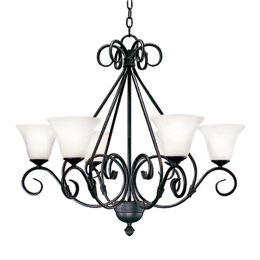 Meyda Tiffany Olivia 6 Light 30" Wide Chandelier - Chestnut Finish - Image 1
