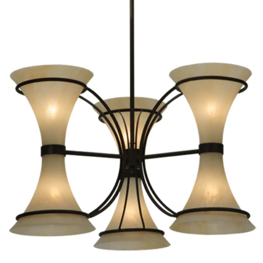 Meyda Tiffany Chronos 6 Light 30" Wide Chandelier - Classic Rust Finish - Image 1
