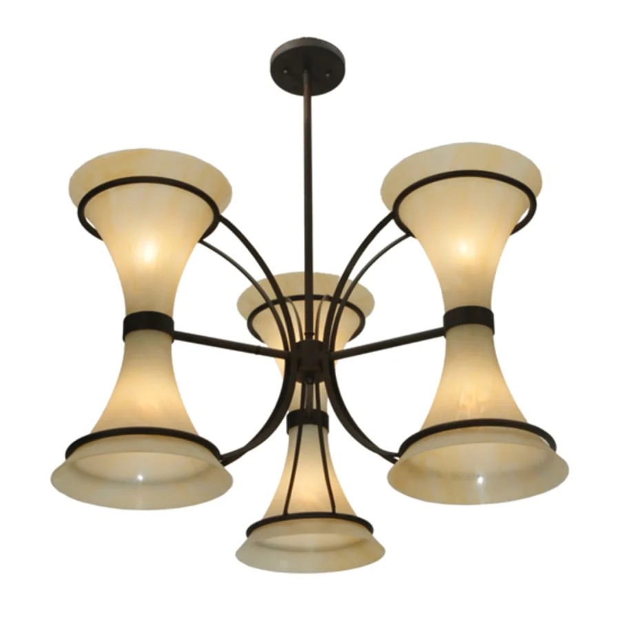Meyda Tiffany Chronos 6 Light 30" Wide Chandelier - Classic Rust Finish - Image 2