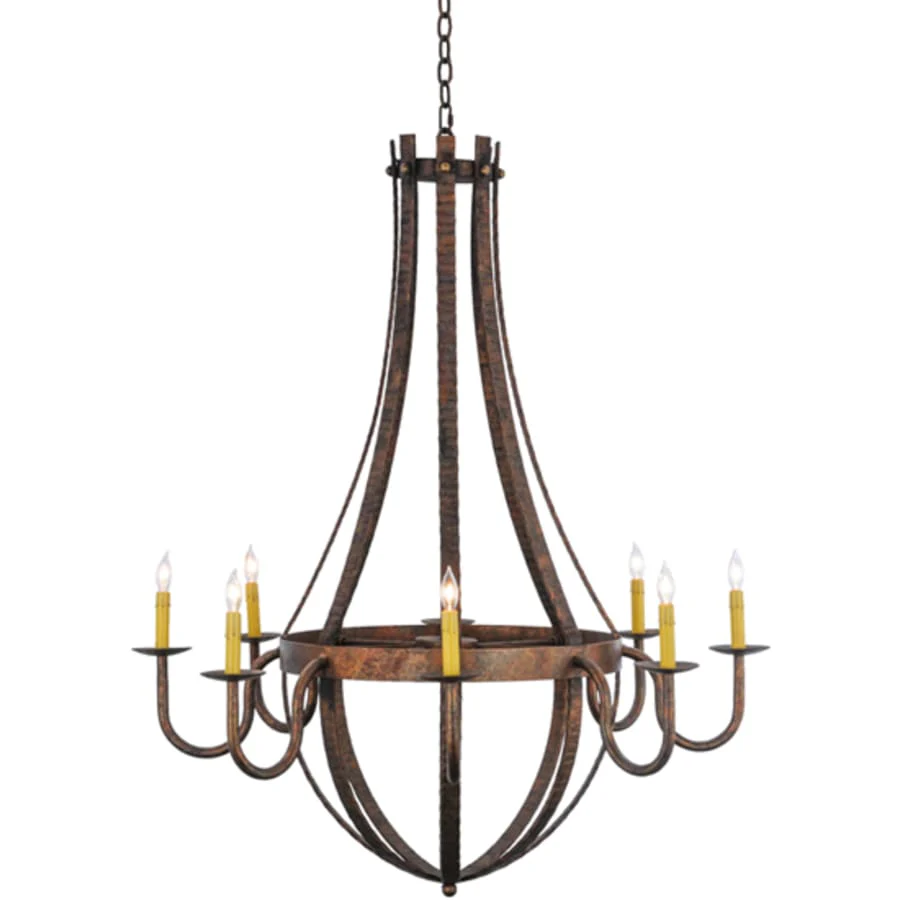 Meyda Tiffany Barrel Stave Madera 8 Light 42" Wide Taper Candle Style Chandelier - Rococo Finish - Image 2