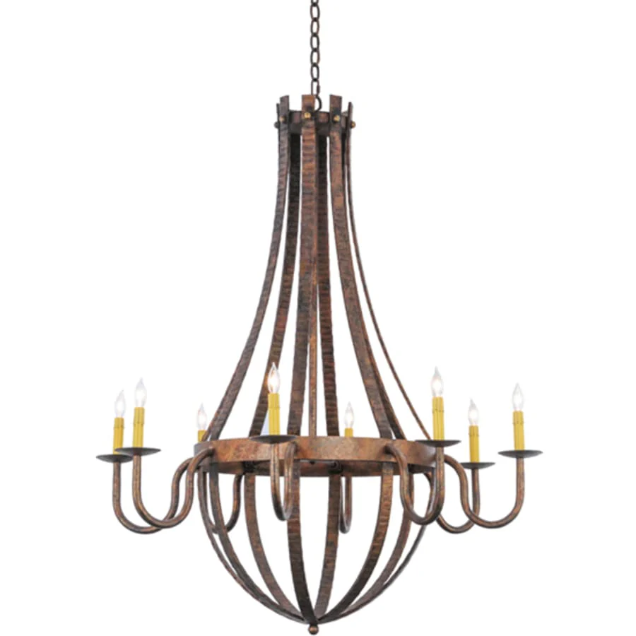 Meyda Tiffany Barrel Stave Madera 8 Light 42" Wide Taper Candle Style Chandelier - Rococo Finish - Image 3
