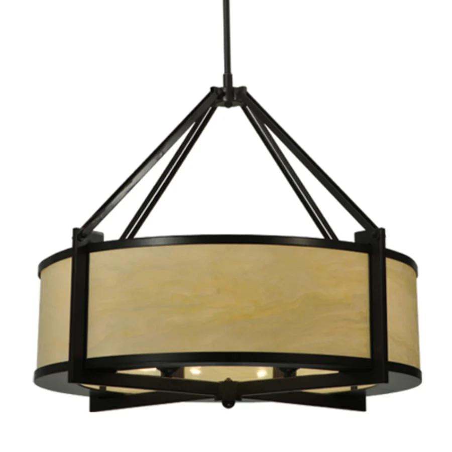 Meyda Tiffany Cross Hatch 4 Light 30" Wide Pendant - Image 1