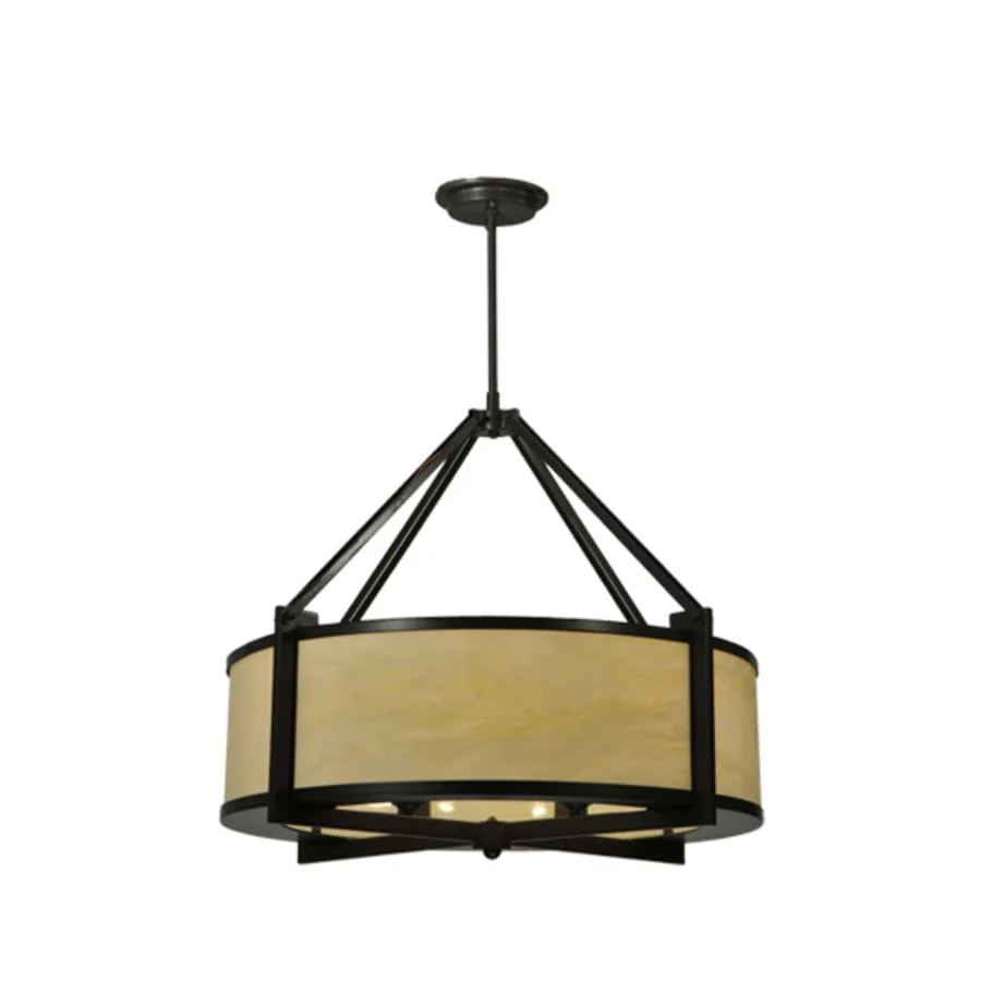 Meyda Tiffany Cross Hatch 4 Light 30" Wide Pendant - Image 3