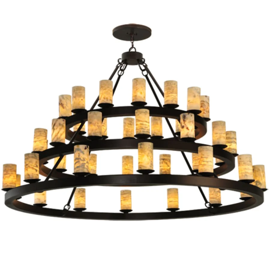 Meyda Tiffany Loxley Horizon 42 Light 70" Wide Pillar Candle Style Chandelier - Image 1