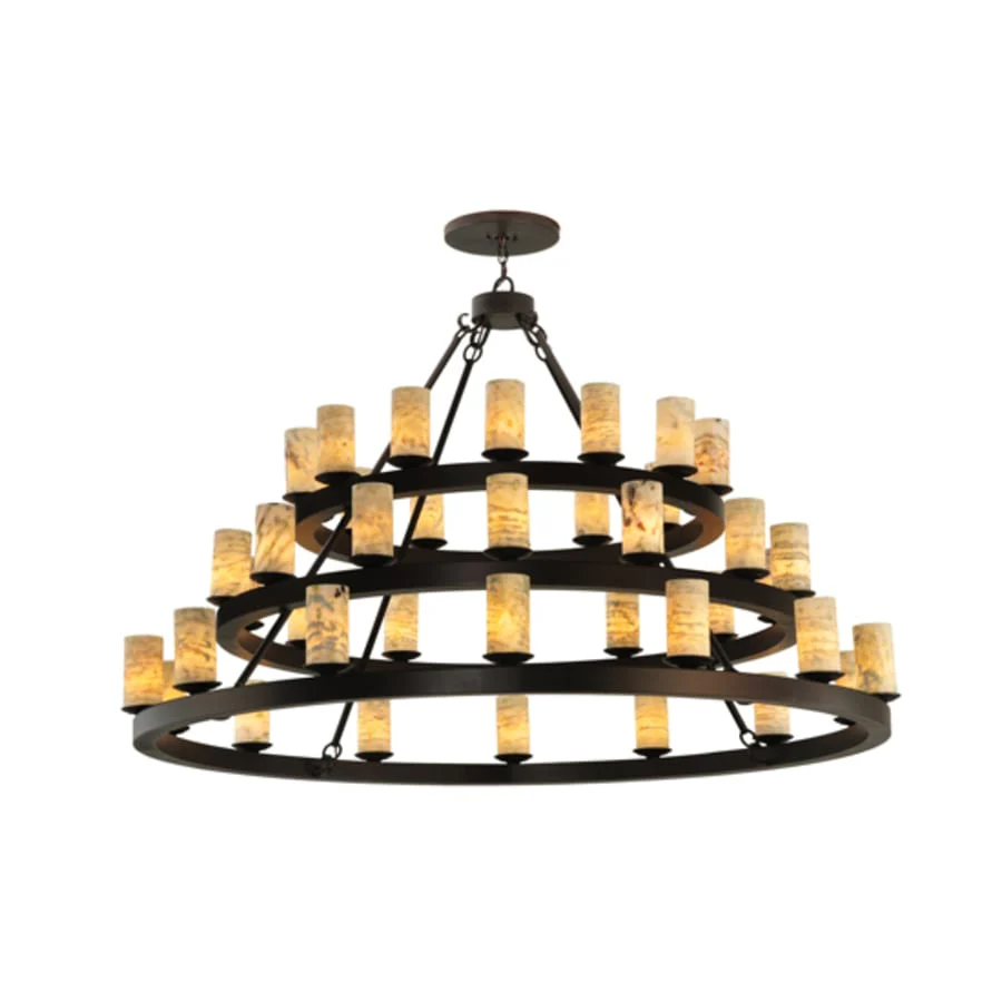 Meyda Tiffany Loxley Horizon 42 Light 70" Wide Pillar Candle Style Chandelier - Image 2