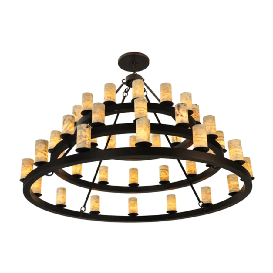 Meyda Tiffany Loxley Horizon 42 Light 70" Wide Pillar Candle Style Chandelier - Image 3