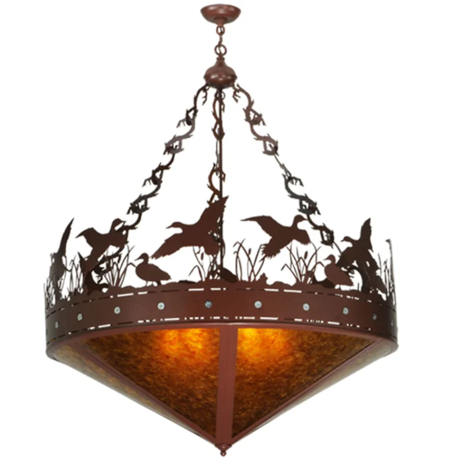 Meyda Tiffany Ducks in Flight 6 Light 42" Wide Pendant - Image 2