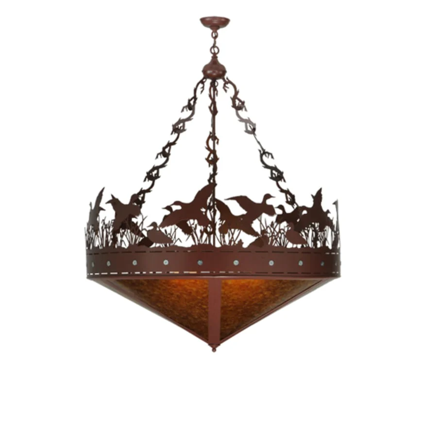 Meyda Tiffany Ducks in Flight 6 Light 42" Wide Pendant - Image 3
