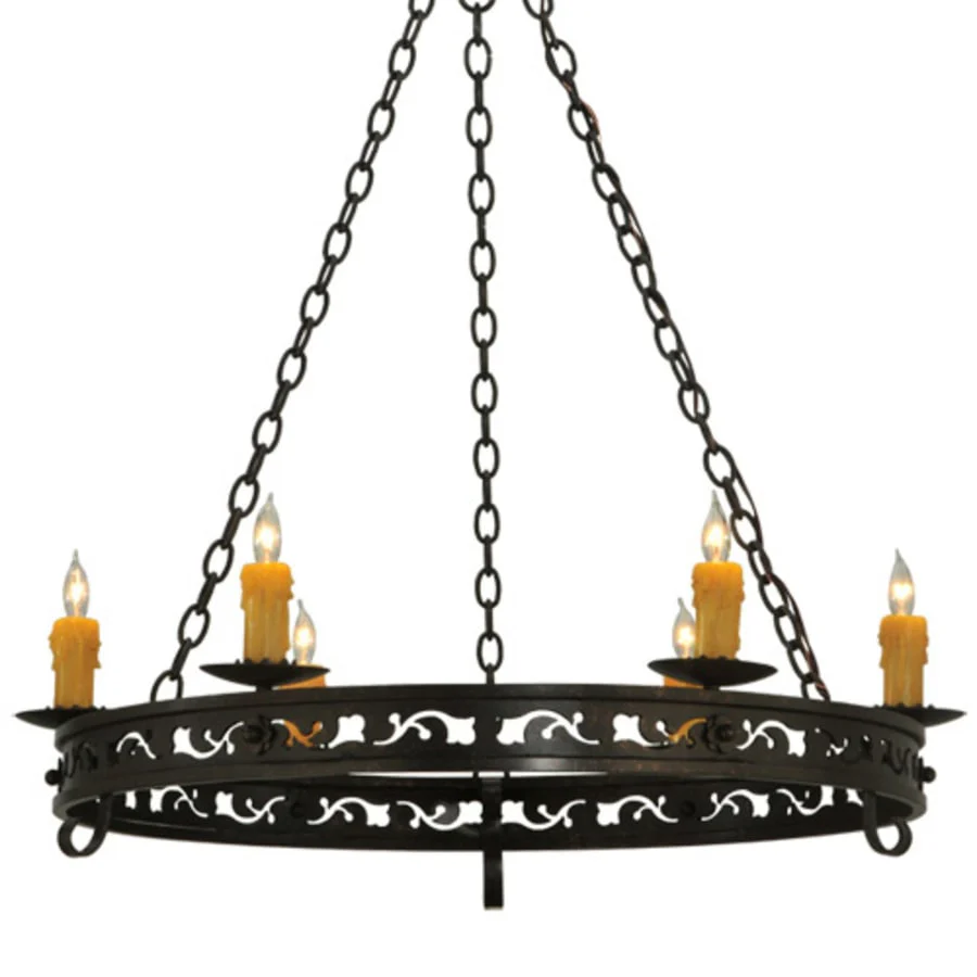 Meyda Tiffany Sagebrush 6 Light 36" Wide Taper Candle Style Chandelier - Image 1