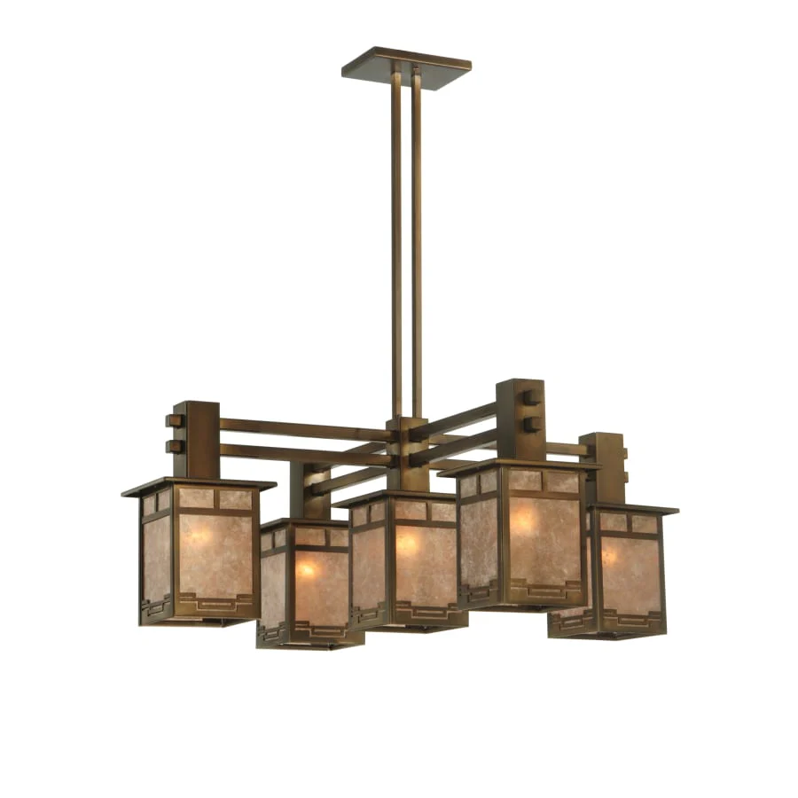 Meyda Tiffany 35" Square Roylance 5 Light Chandelier - Image 1