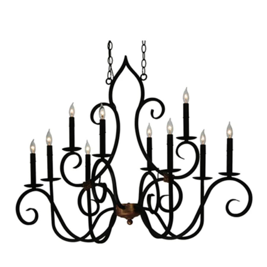Meyda Tiffany Clifton 10 Light 29" Wide Taper Candle Style Chandelier - Image 3