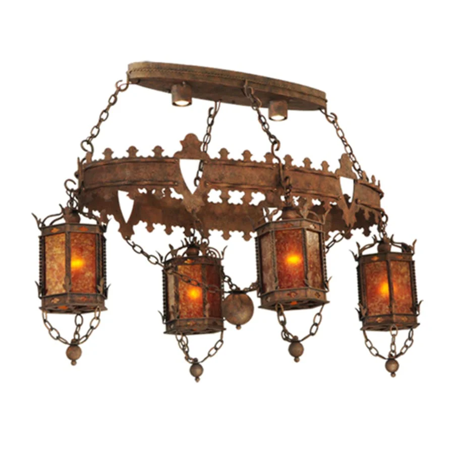 Meyda Tiffany Valhalla 4 Light 58" Wide Linear Chandelier - Image 1