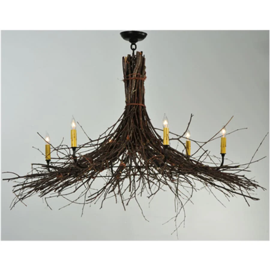 Meyda Tiffany Twigs 6 Light 48" Wide Taper Candle Style Chandelier - Image 2