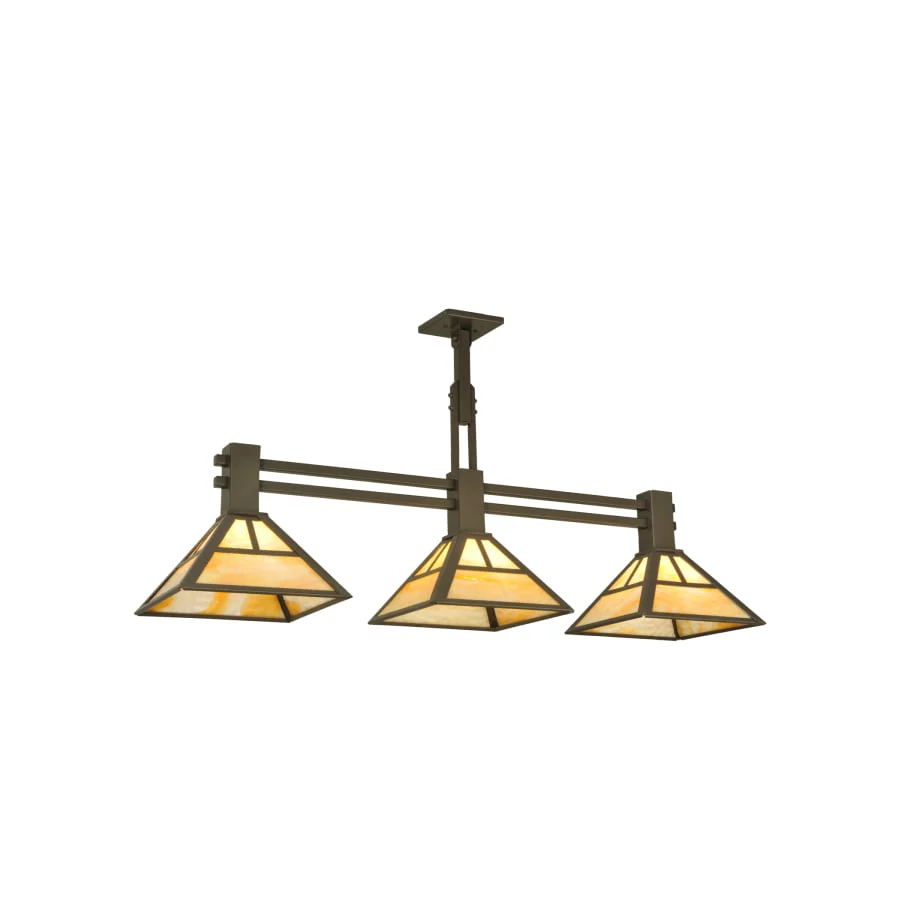 Meyda Tiffany 48" L "T" Mission 3 Light Island Chandelier - Image 1