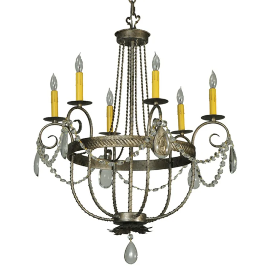 Meyda Tiffany Antonia 6 Light 29" Wide Crystal Candle Style Chandelier - Image 2