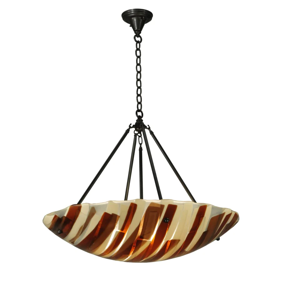Meyda Tiffany 30.5" W Marina Fused Glass Inverted Pendant - Image 1