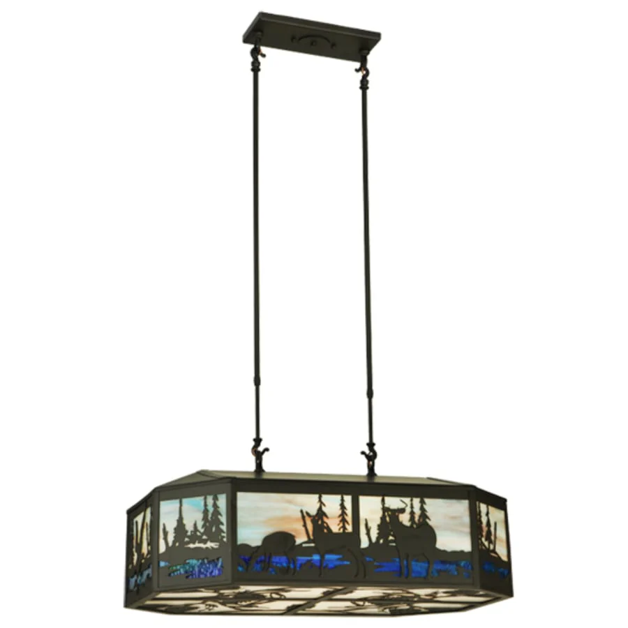 Meyda Tiffany Long Deer 6 Light 32" Wide Linear Pendant - Image 2