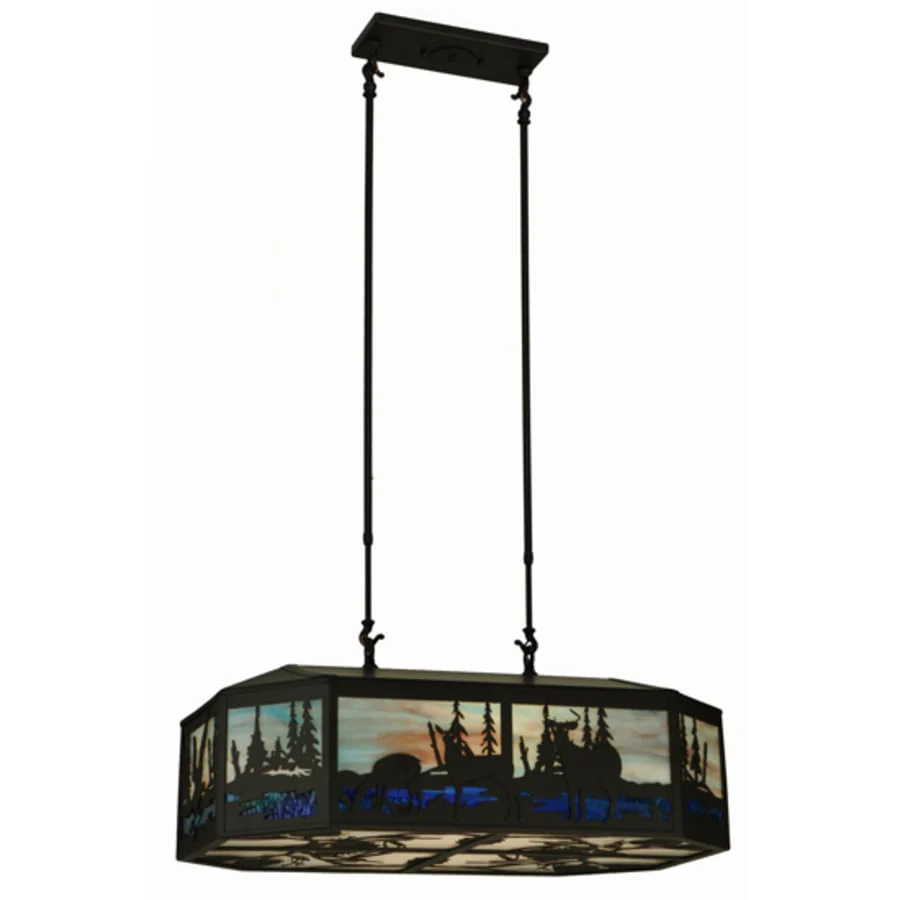 Meyda Tiffany Long Deer 6 Light 32" Wide Linear Pendant - Image 3