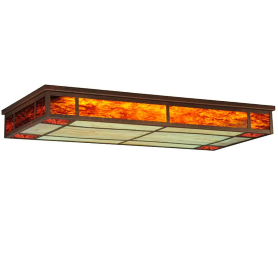 Meyda Tiffany Blaze 3 Light 54" Wide Flush Mount Ceiling Fixture - Image 1