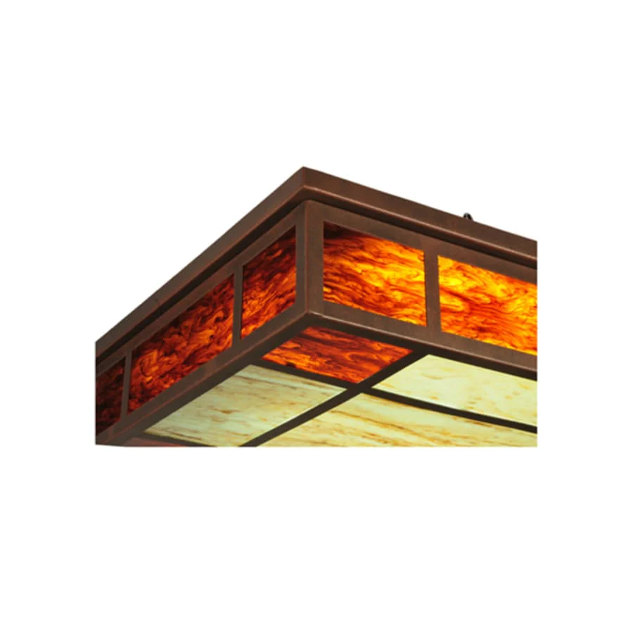 Meyda Tiffany Blaze 3 Light 54" Wide Flush Mount Ceiling Fixture - Image 3