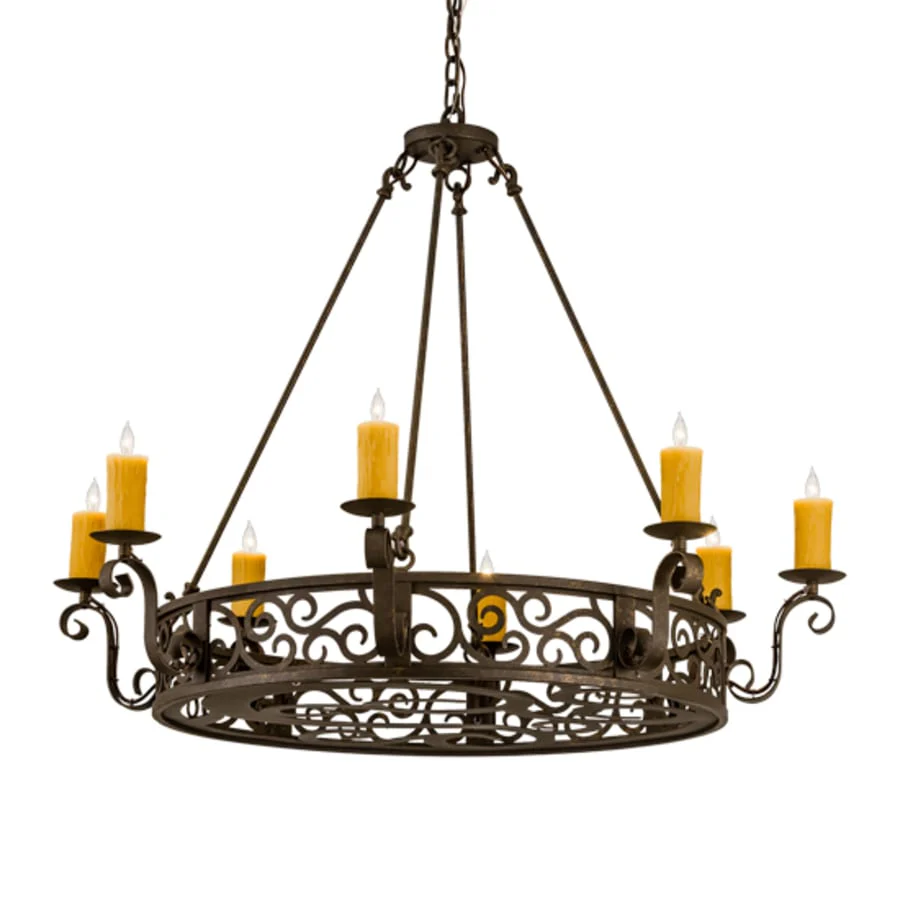 Meyda Tiffany Delano 8 Light 42" Wide Taper Candle Style Chandelier - Custom Finish - Image 1