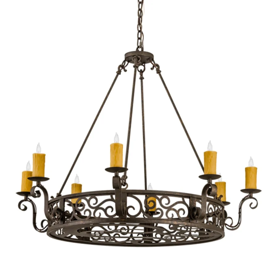 Meyda Tiffany Delano 8 Light 42" Wide Taper Candle Style Chandelier - Custom Finish - Image 3