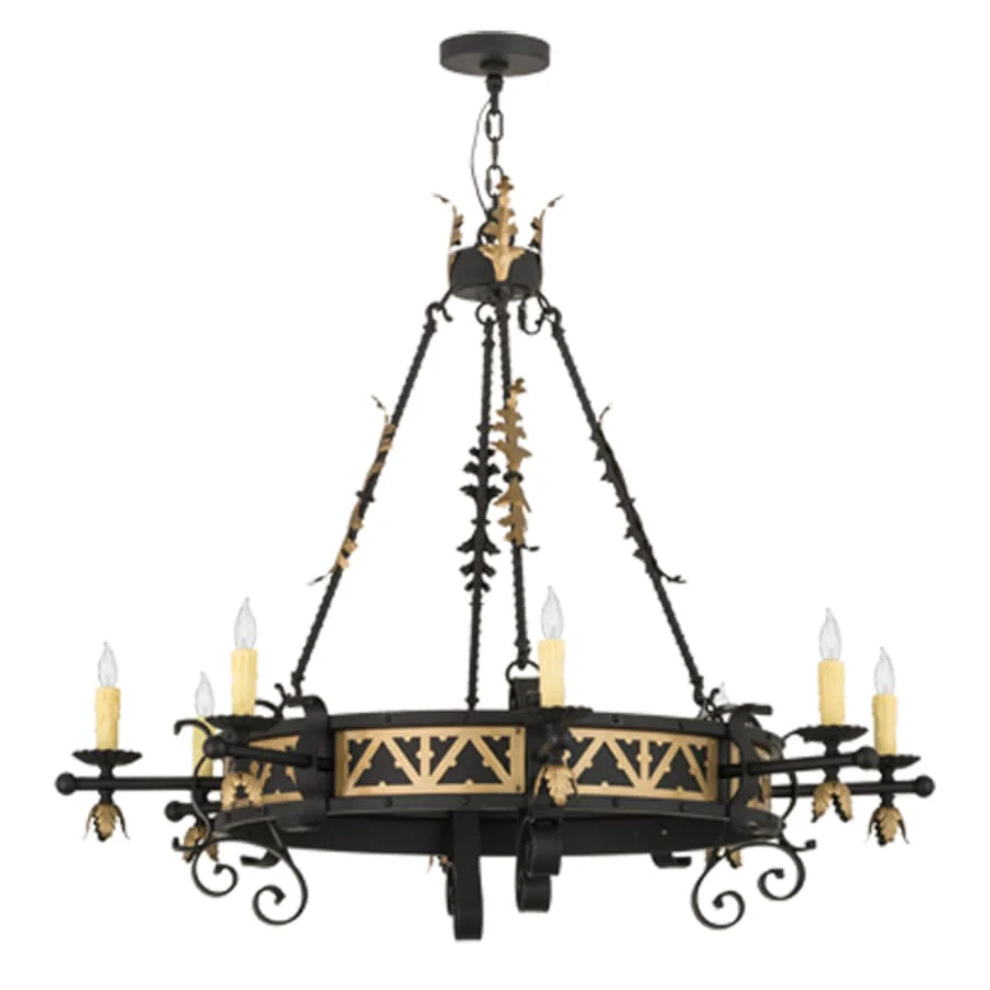 Meyda Tiffany Filomena 8 Light 48" Wide Taper Candle Style Chandelier - Image 3