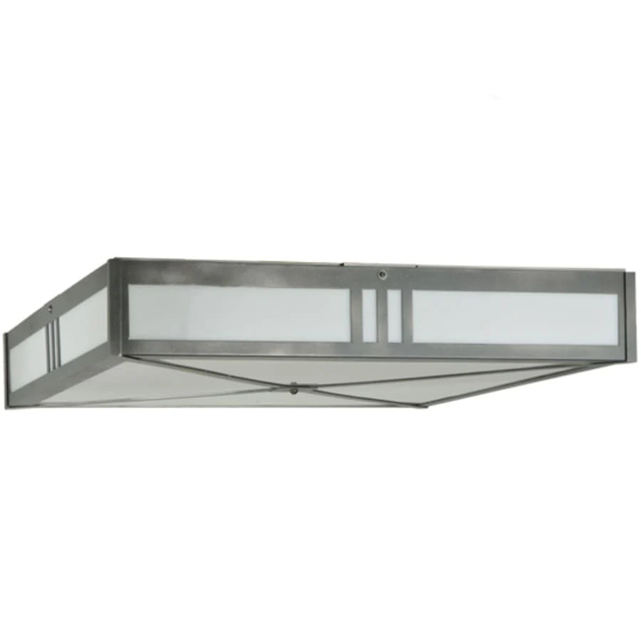 Meyda Tiffany Whitewing 4 Light 36" Wide Flush Mount Square Ceiling Fixture - Blackened Pewter Finish - GU24 Bulb Base - Image 2