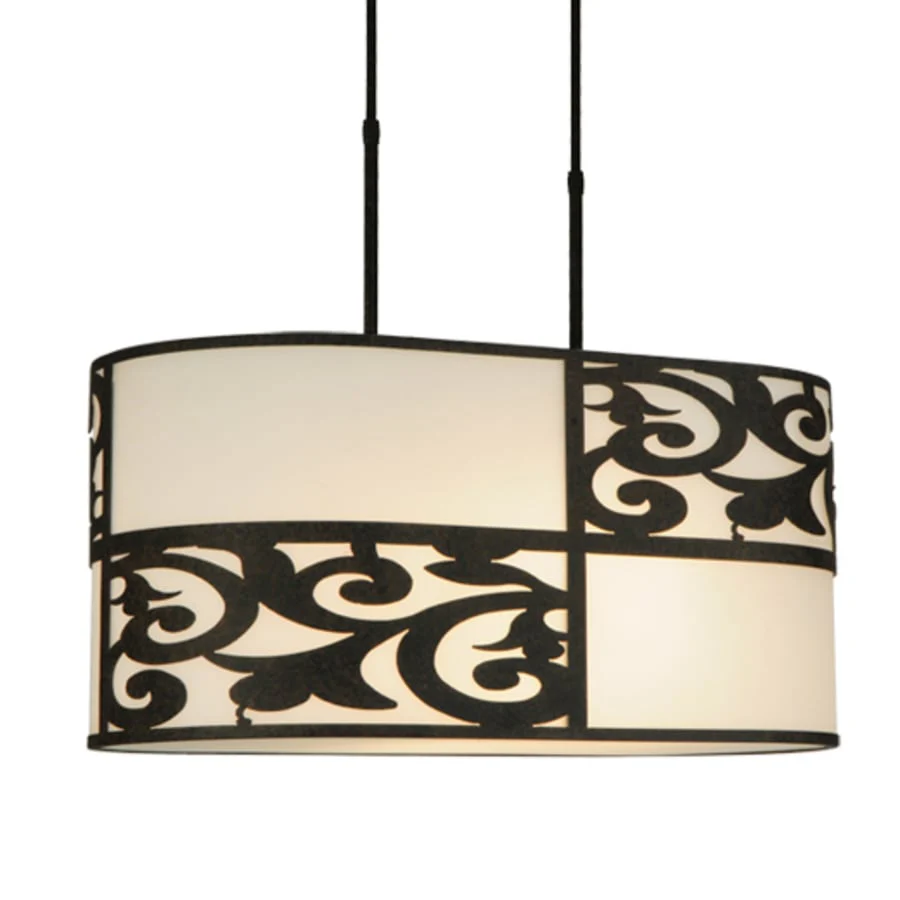 Meyda Tiffany Clarabella 4 Light 34" Wide Linear Pendant - Image 1