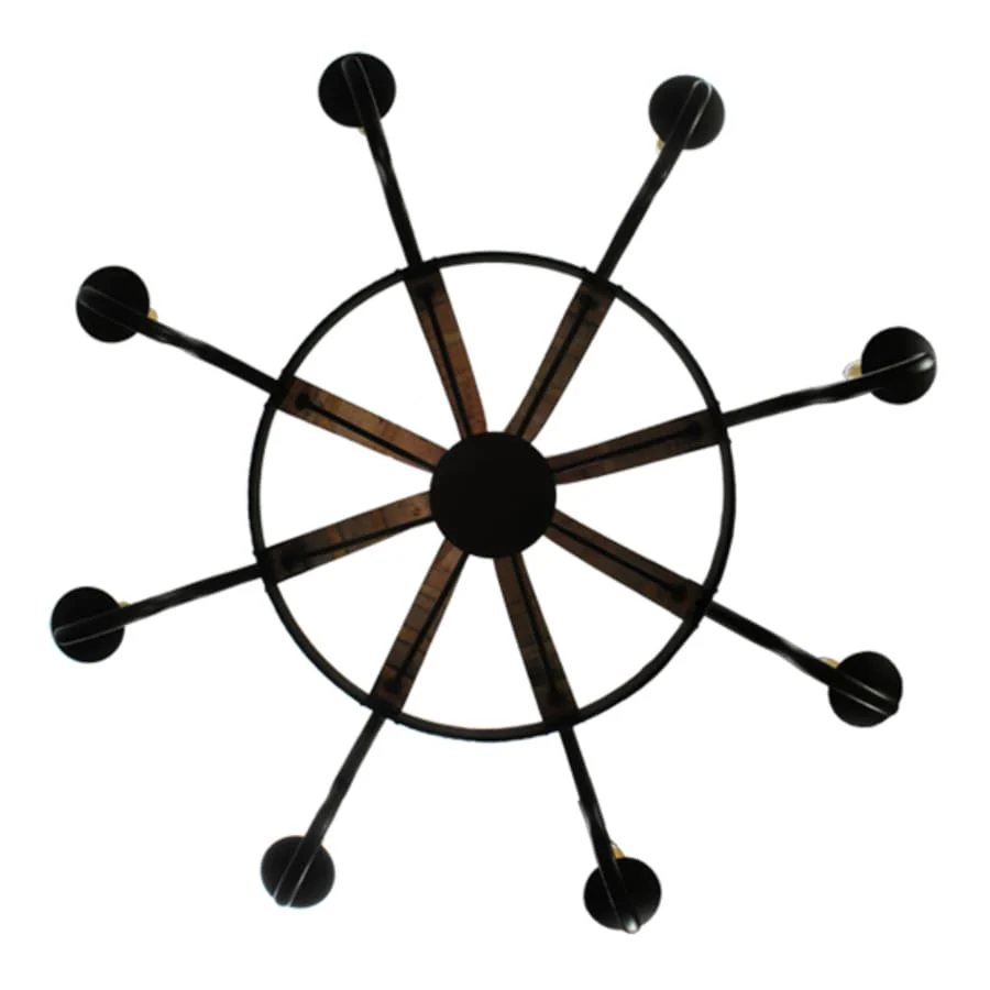 Meyda Tiffany Barrel Stave Madera 8 Light 50" Wide Taper Candle Style Chandelier - Image 2