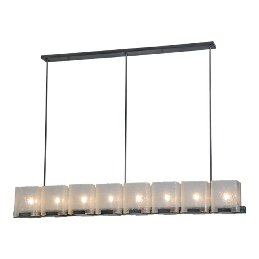 Meyda Tiffany Ice Cube 8 Light 78" Wide Linear Chandelier - Image 1