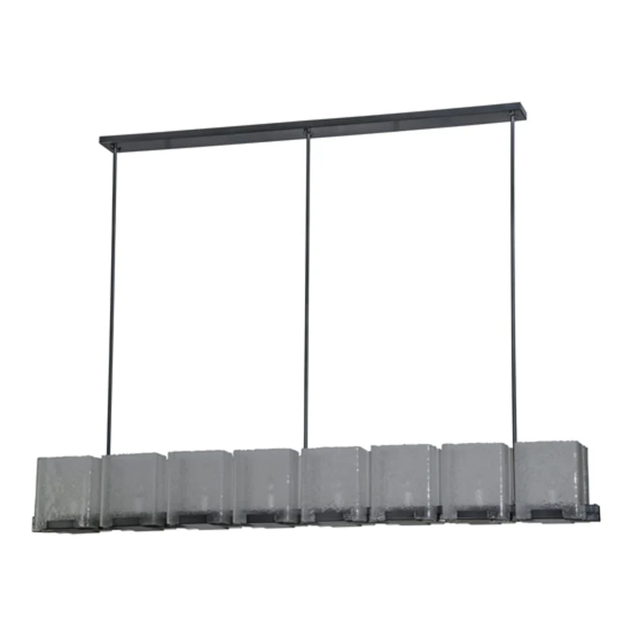 Meyda Tiffany Ice Cube 8 Light 78" Wide Linear Chandelier - Image 3