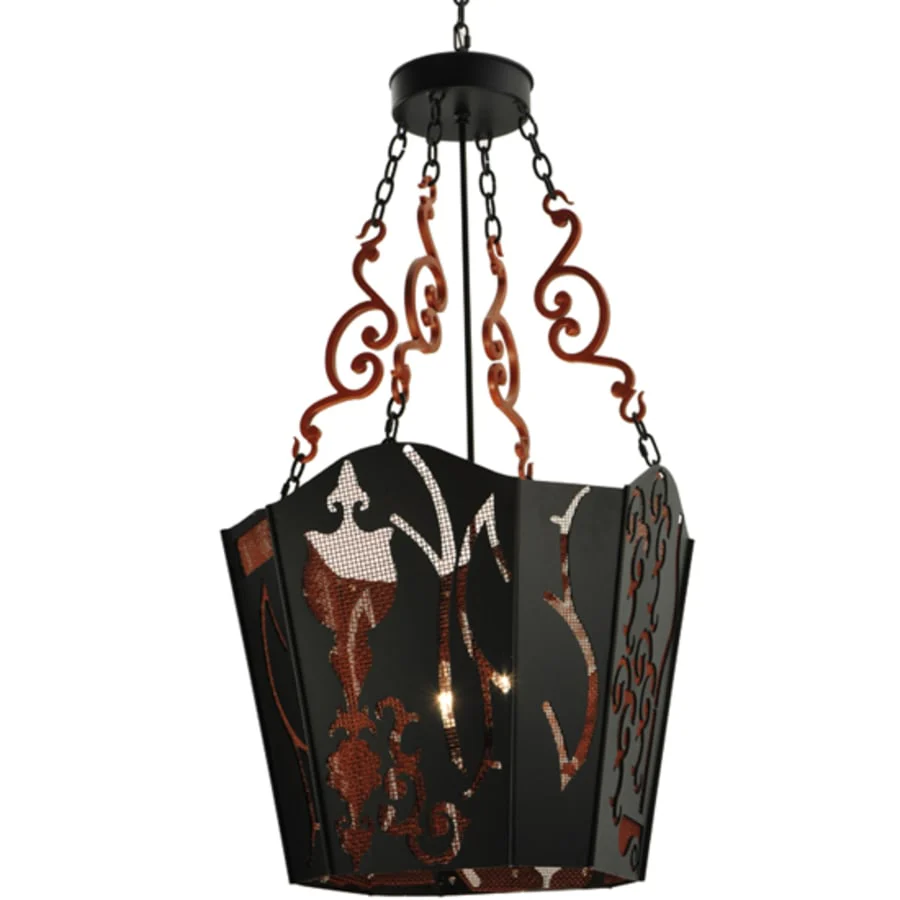 Meyda Tiffany Panier Wasre 4 Light 26" Wide Taper Candle Pendant - Image 1