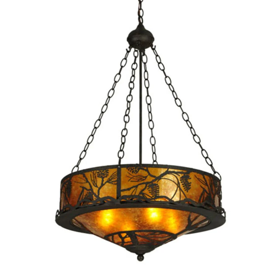 Meyda Tiffany Whispering Pines 4 Light 24" Wide Pendant - Image 1