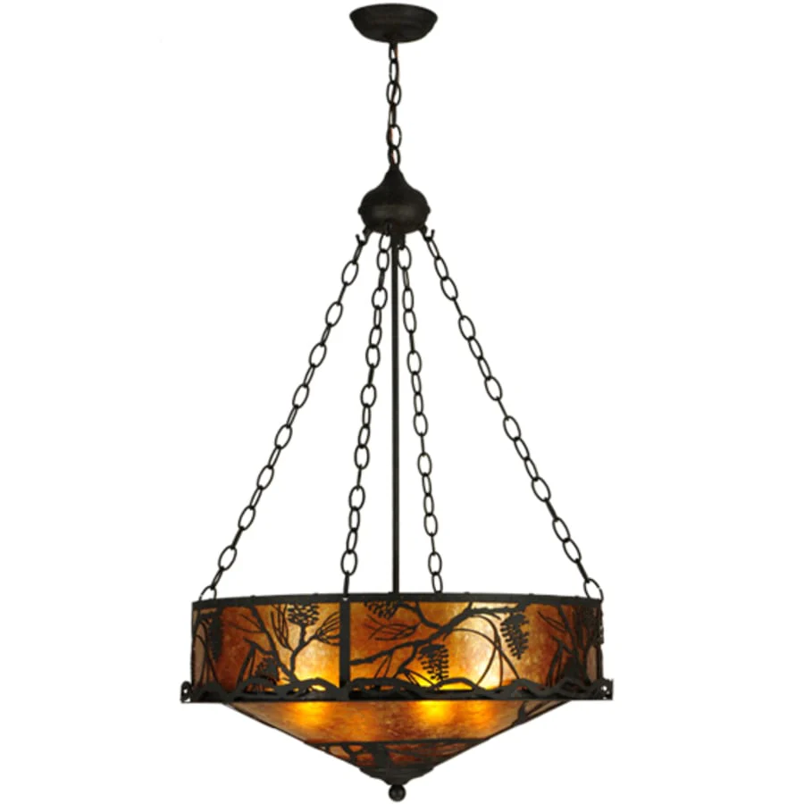 Meyda Tiffany Whispering Pines 4 Light 24" Wide Pendant - Image 3