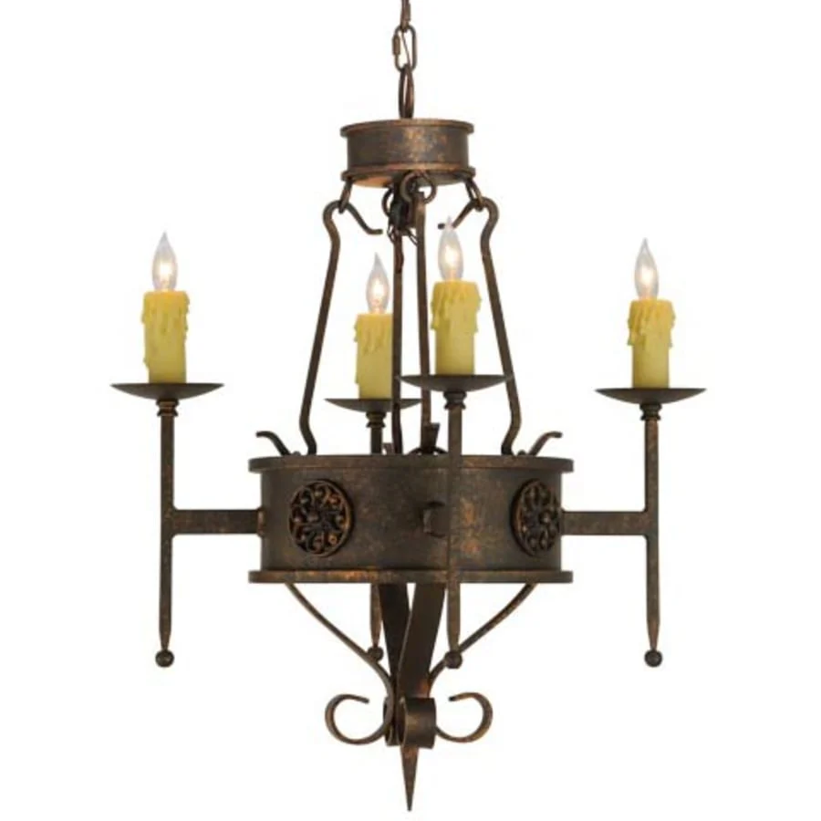 Meyda Tiffany Lorenzo 4 Light 24" Wide Taper Candle Style Chandelier - Image 1