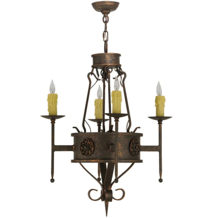 Meyda Tiffany Lorenzo 4 Light 24" Wide Taper Candle Style Chandelier - Image 2