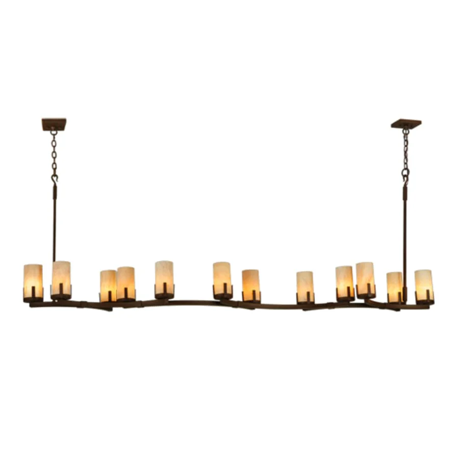 Meyda Tiffany Cero 12 Light 96" Wide Pillar Candle Style Chandelier - Image 1