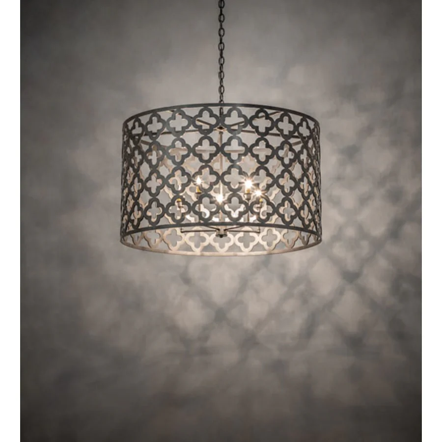 Meyda Tiffany Clover 5 Light 34" Wide Pendant - Image 1
