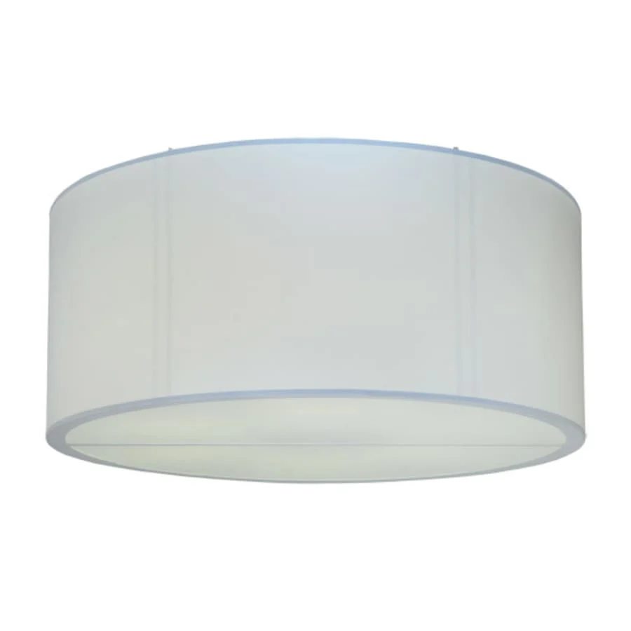 Meyda Tiffany Cilindro 6 Light 60" Wide Flush Mount Drum Ceiling Fixture - Nickel Finish - GU24 Bulb Base - Image 1