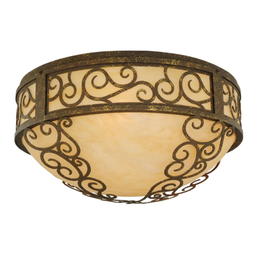 Meyda Tiffany Lilliana 3 Light 21" Wide Flush Mount Bowl Ceiling Fixture - Image 1