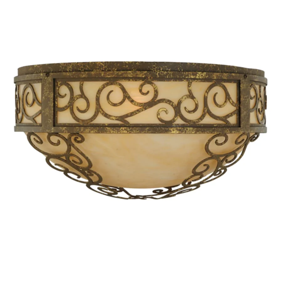 Meyda Tiffany Lilliana 3 Light 21" Wide Flush Mount Bowl Ceiling Fixture - Image 3