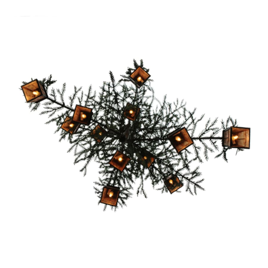 Meyda Tiffany Pine Branch Valley View 15 Light 48" Wide Chandelier - Wrought Iron Finish - Image 3