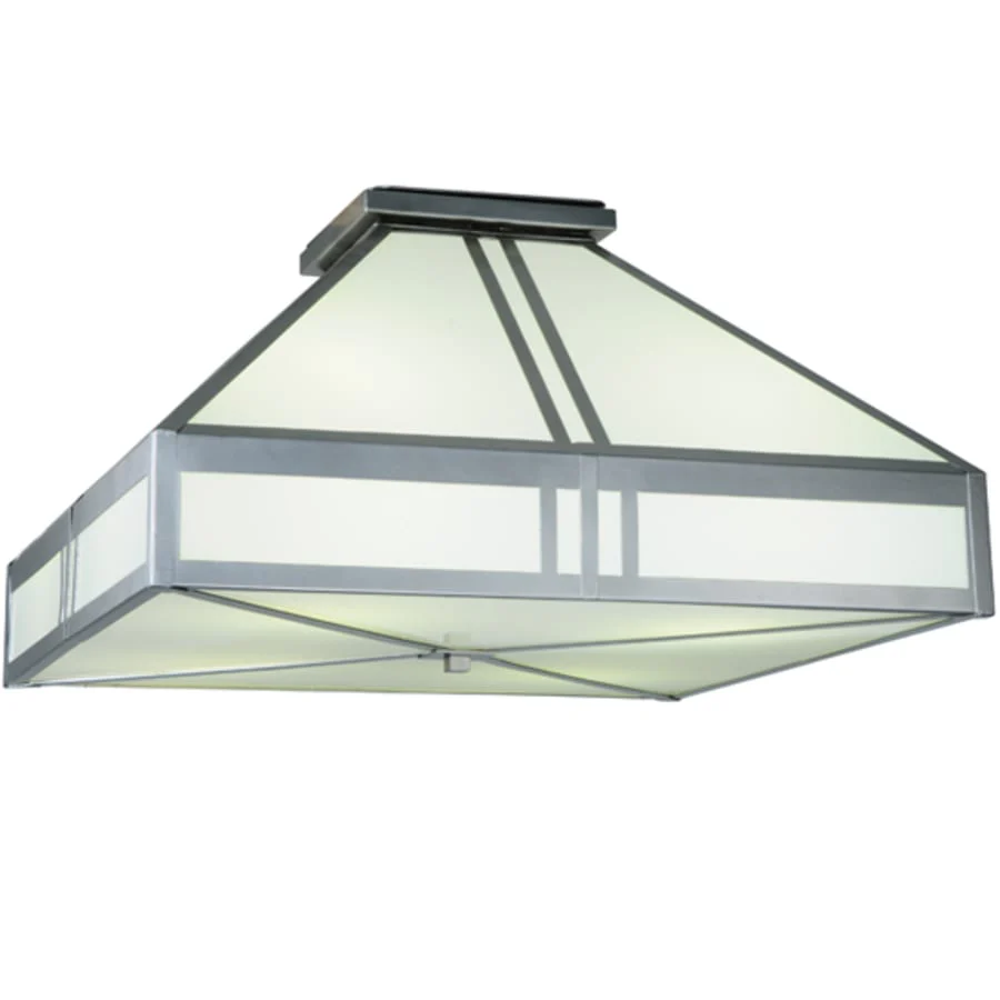 Meyda Tiffany Whitewing 4 Light 36" Wide Flush Mount Ceiling Fixture - Image 1