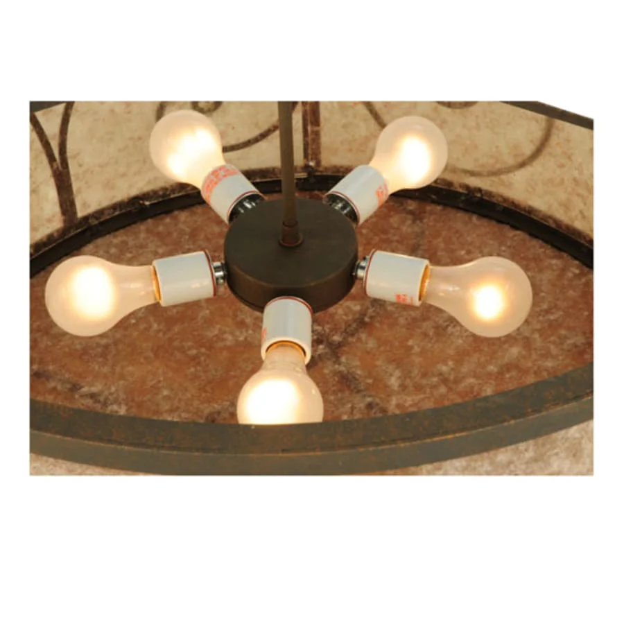 Meyda Tiffany Granada 5 Light 30" Wide Flush Mount Drum Ceiling Fixture - Image 2
