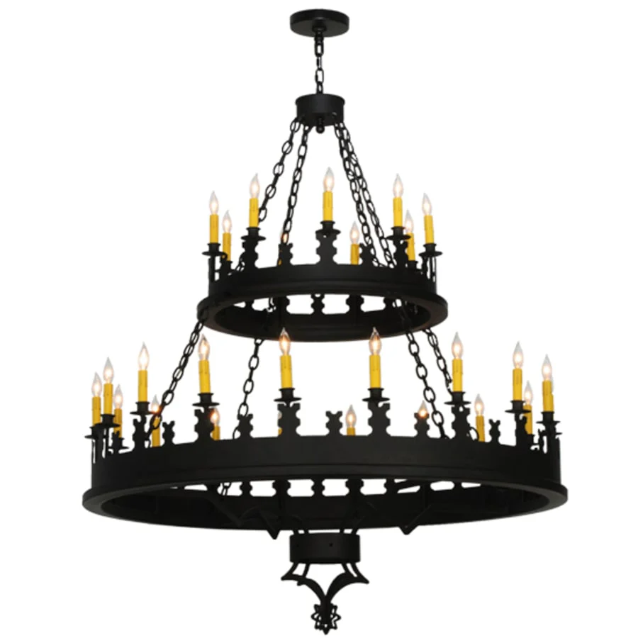 Meyda Tiffany Asen 27 Light 48" Wide Taper Candle Style Chandelier - Image 3