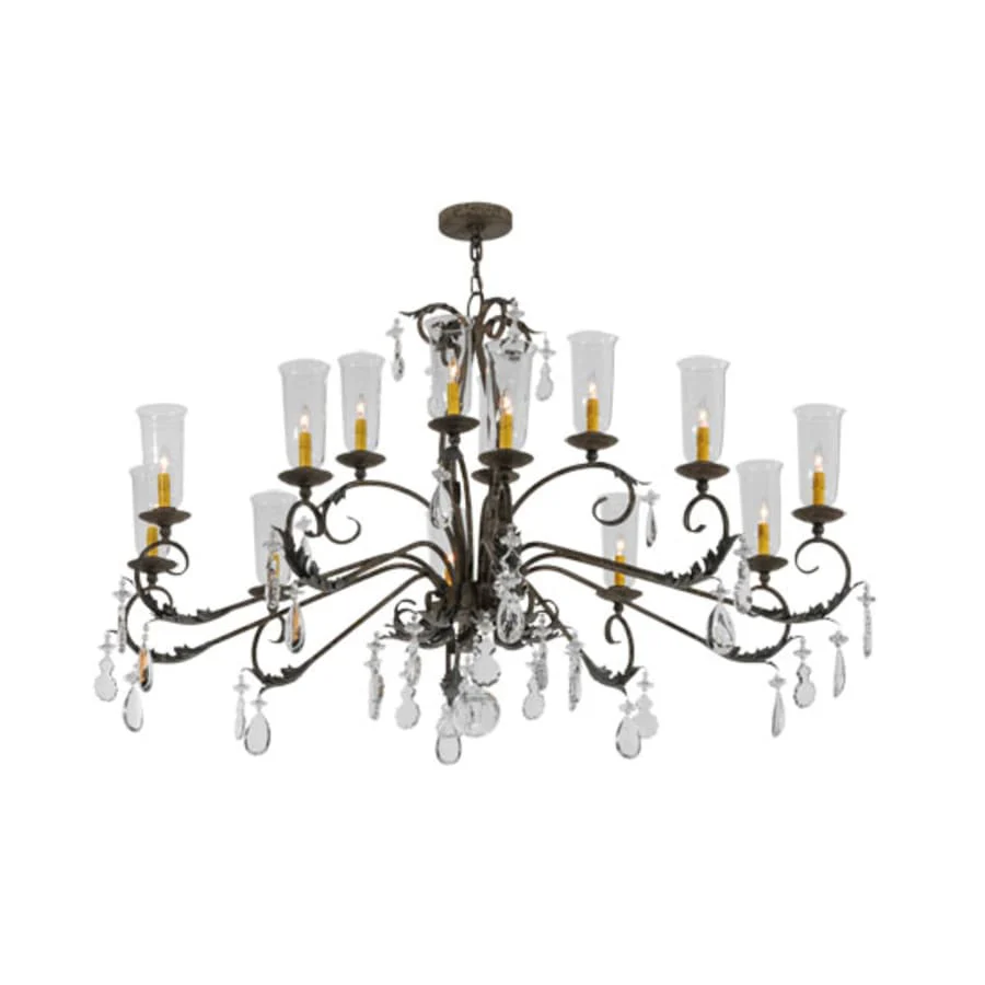 Meyda Tiffany Windsor 14 Light 50" Wide Crystal Candle Style Chandelier - Image 3