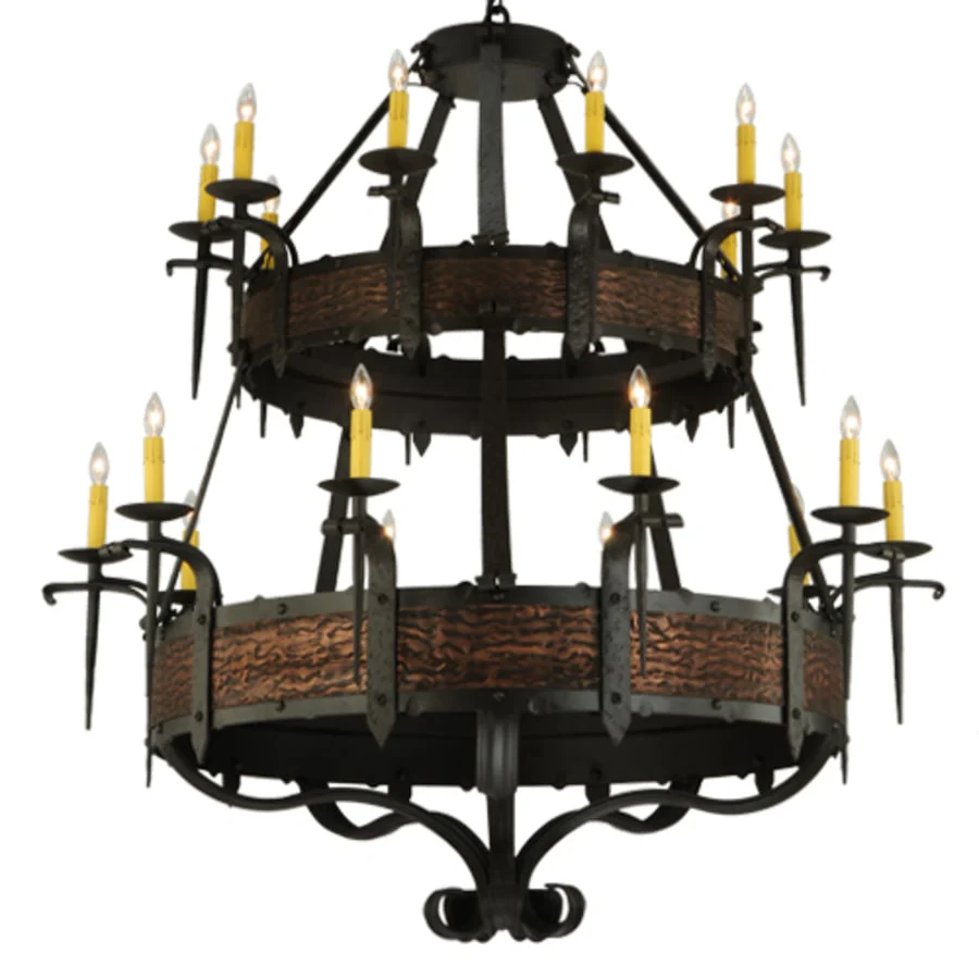 Meyda Tiffany Costello 20 Light 48" Wide Taper Candle Style Chandelier - Burnished Copper / Wrought Iron Finish - Image 1