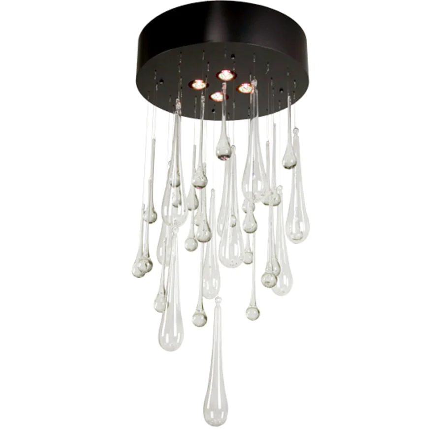 Meyda Tiffany Teardrop 4 Light 20" Wide Flush Mount Ceiling Fixture - Image 1